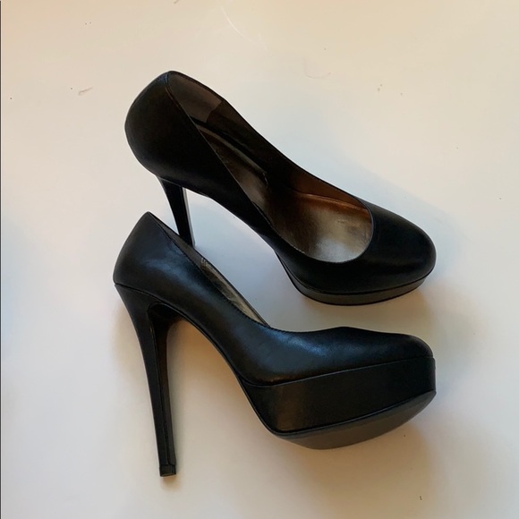 Pelle moda black heels shoes size 9 - Picture 1 of 6